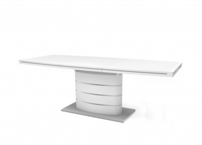 Masa extensibila din MDF si metal, Favian Alb