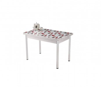 Masa extensibila din metal si sticla Sterling IV Multicolor / Alb, L110-170xl70xH77 cm