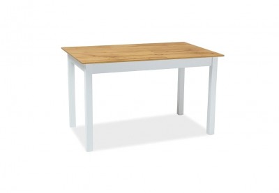 Masa extensibila din pal, Henri Large Stejar Wotan / Alb, L125-170xl75xH75 cm