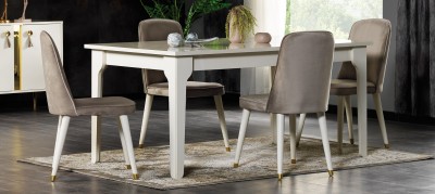 Masa extensibila din pal Ibiza Alb, L170-215xl96xH78 cm