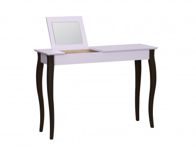 Masa machiaj cu oglinda, din lemn de fag si MDF Lillo Large Dusky Pink / Black, L105xl35xH74 cm