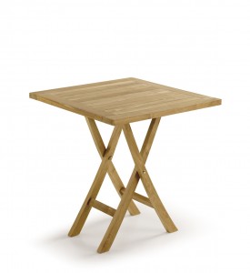 Masa pliabila pentru gradina / terasa din lemn, Arola Square Natural, L70xl70xH75 cm