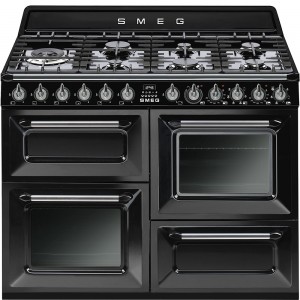 Masina de gatit cu 3 cuptoare TR4110BL1, Negru, 110x60 cm, Victoria, SMEG