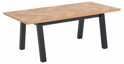 Masa de cafea din furnir si MDF Brighton Stejar / Negru, L120xl60xH45 cm