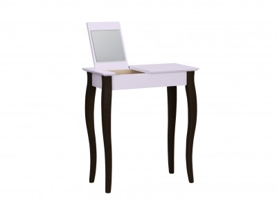 Masuta machiaj cu oglinda, din lemn de fag si MDF Lillo Small Dusky Pink / Black, L65xl35xH74 cm