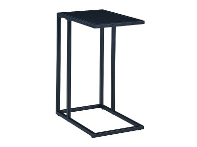 Masuta suport telefon din pal si metal, Symbol D Negru, L45xl30xH60 cm