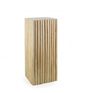 Masuta suport telefon / flori, din lemn, High Square Pedestal Natural, L33xl33xH77