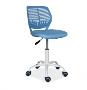 Scaun de birou pentru copii, tapitat cu stofa Maslen Blue, l41xA38xH75-87 cm