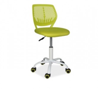 Scaun de birou pentru copii, tapitat cu stofa Maslen Green, l41xA38xH75-87 cm