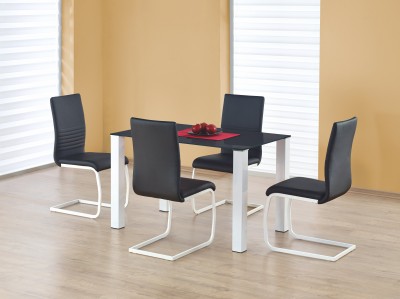 Masa din sticla Meriel Black, L120xl75xh75 cm