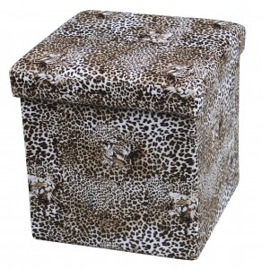 Taburet cu spatiu de depozitare Moran Lion Print, l38xA38xH38 cm