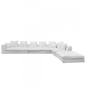 Coltar tapitat Murano cu sezlong pe dreapta