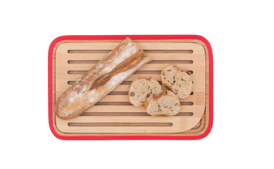 Tocator pentru paine, Bambus, Red, 28 x 18 cm