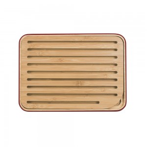 Tocator pentru paine, Bambus, Burgundy, 35 x 26 cm