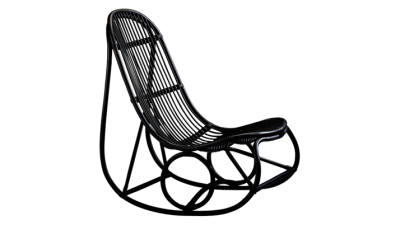 Balansoar din rattan Nanny Rocking Black