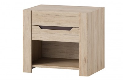 Noptiera din pal, cu 1 sertar Desjo 52 Stejar San Remo, l57xA42xH51 cm