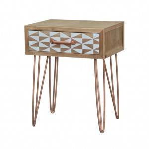 Noptiera din lemn de brad, Portofino F036, l30xA40xH50 cm