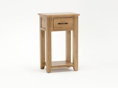 Noptiera din lemn de stejar si furnir, cu 1 sertar Ramore Oak, l48xA35xH78 cm