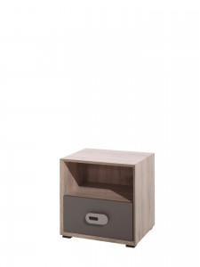 Noptiera din pal cu 1 sertar pentru copii Emiel Maro / Stejar, l48xA40xH48 cm