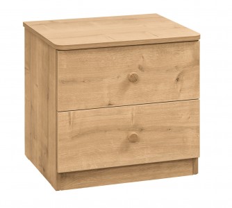 Noptiera din pal cu 2 sertare, pentru tineret, Mocha Natur, l49xA42xH46 cm
