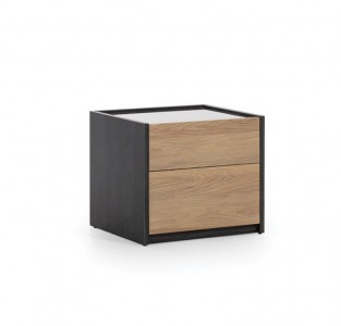 Noptiera MultiDecor Natural / Antracit, l50xA44xH44 cm