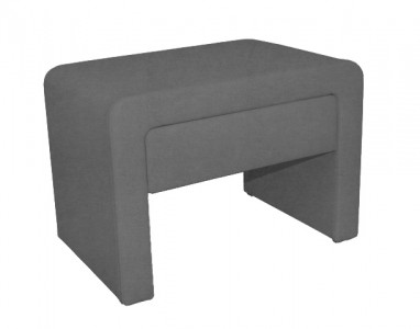 Noptiera tapitata cu stofa waterproof, cu 1 sertar, Elegance Gri, l52xA35xH37 cm