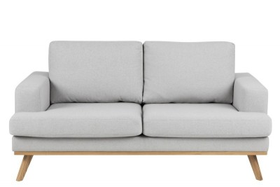 Canapea 2 locuri tapitata cu stofa Norwich Light Grey / Oak
