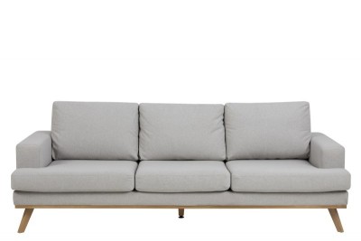 Canapea 3 locuri tapitata cu stofa Norwich Light Grey / Oak