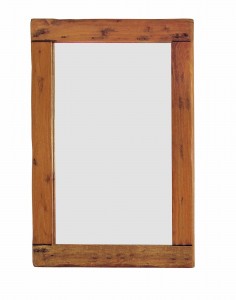 Oglinda decorativa cu rama din lemn, Chateaux Natural Antichizat, l80xH110 cm