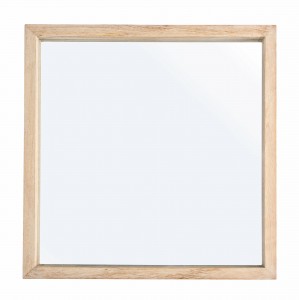 Oglinda decorativa cu rama din lemn de Paulownia, Tiziano Square Natural