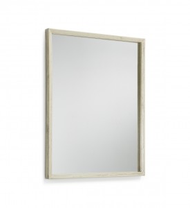 Oglinda decorativa cu rama din lemn, Muria Stejar White Wash, l80xH100 cm