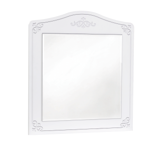 Oglinda decorativa cu rama din pal, pentru tineret Selena Alb, l73xH90 cm