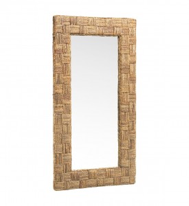 Oglinda decorativa cu rama din ratan, Fox Rope Tall Natural, l80xH150 cm