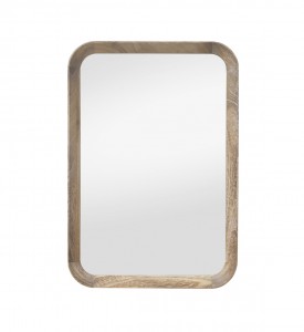 Oglinda decorativa din lemn de paulownia, Dakota Rectangular Natural, l45xH65 cm