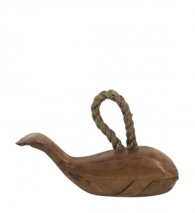 Opritor usa din lemn de tec Whale Natural, L30xl10xH20 cm
