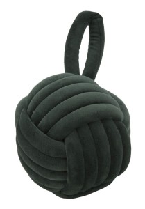 Opritor usa din material textil Ball Verde inchis, Ø14xH23 cm