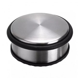 Opritor usa din metal si cauciuc, Monochrome Crom / Negru, Ø10xH4,5 cm