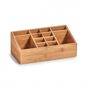 Organizator pentru accesorii de birou, Bamboo, 12 compartimente, l25,4xA12xH10 cm