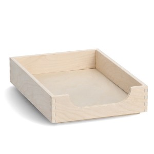 Organizator pentru documente, din lemn, Wood Natural, L32xl23xH7 cm