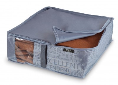 Organizator textil pliabil cu fermoar, Urban Gri, L45xl40xH15 cm