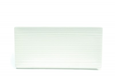 Platou Servire Portelan, White Basics Cirque, 24 x 11,5 cm