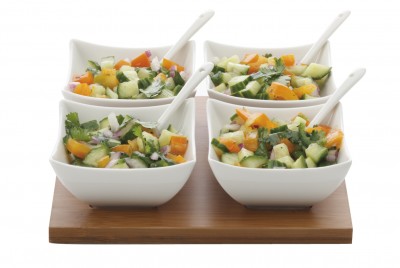 Set 9 piese, Boluri sos, White Basics Bamboo