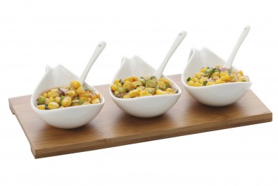 Set 7 piese, Boluri degustare, White Basics Bamboo