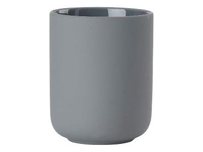 Pahar din ceramica pentru periuta de dinti Ume Natural, Ø8,3xH10,3 cm, Zone Denmark-Gri
