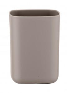 Pahar pentru periuta de dinti, din termoplastic, Barcelona Taupe, L7xl7xH10 cm