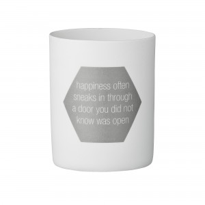 Pahar Happiness often... Votive, White, Ø6xH8 cm