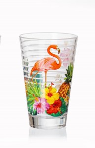 Set pahare Long Drink Jungle, Flamingo, 310 ml, 6 piese