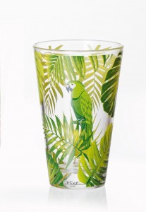 Set pahare Long Drink Jungle, Green Parrot, 310 ml, 6 piese