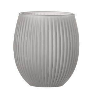 Pahar pentru periuta de dinti Grey Glass, Ø9xH10 cm