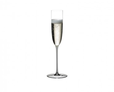 Pahar pentru sampanie, din cristal Superleggero Champagne Flute Clear, 186 ml, Riedel